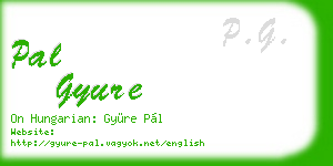 pal gyure business card